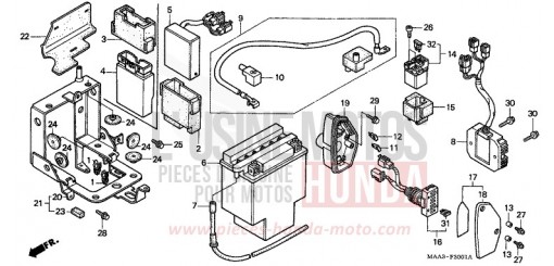 BATTERY (VT1100CV/VW/V2) VT1100C2W de 1998
